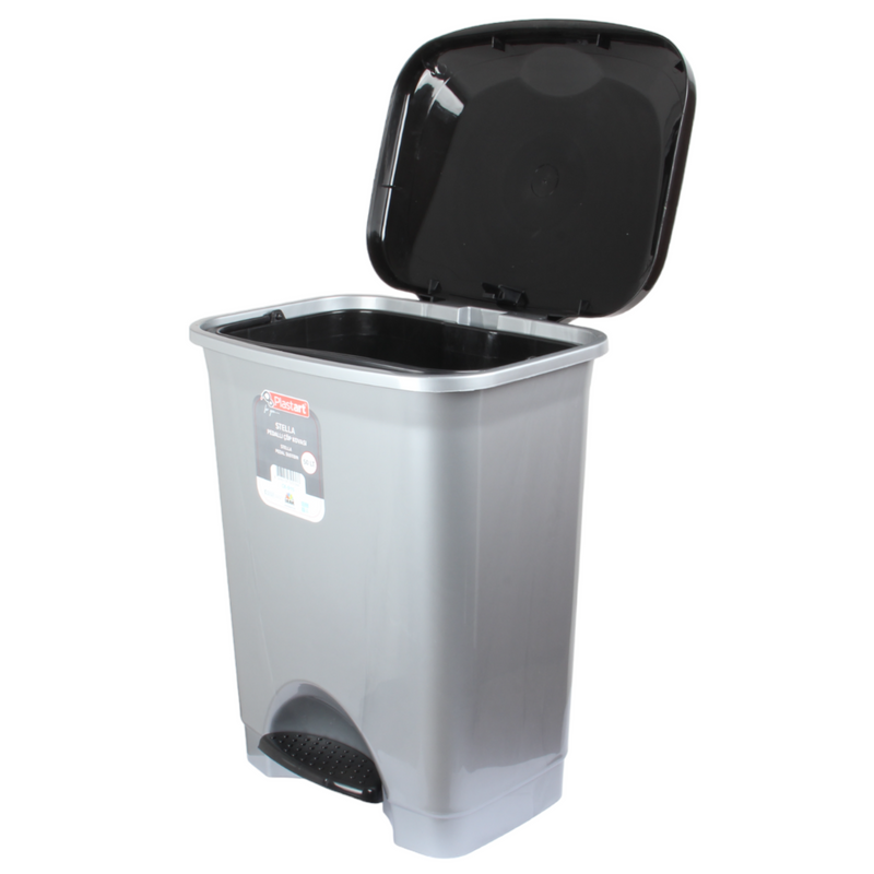 50L Plastic Kitchen Pedal Bin with INNER Bucket. Foot Recycling Dustbin.