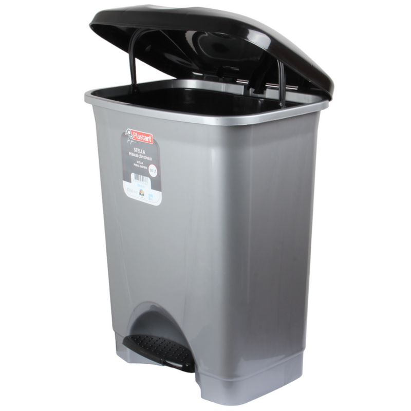 50L Plastic Kitchen Pedal Bin with INNER Bucket. Foot Recycling Dustbin.