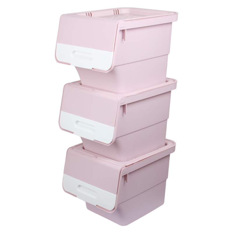 Storage Boxes. Multi Purpose Wheeled Organizer Box with Front Lid. (3 x 12L)