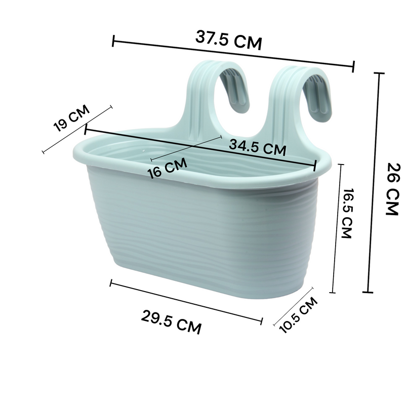 Hanging Balcony Flower Pots. (6.3L)