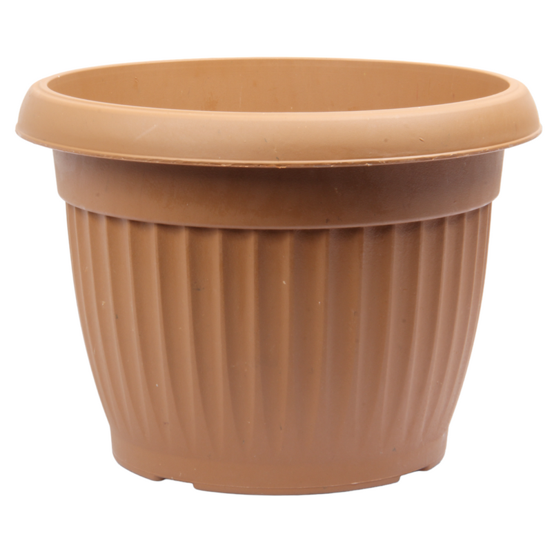 Flower Plant Pot with Saucer. Round Plastic Garden Planters. Indoor & Outdoor.