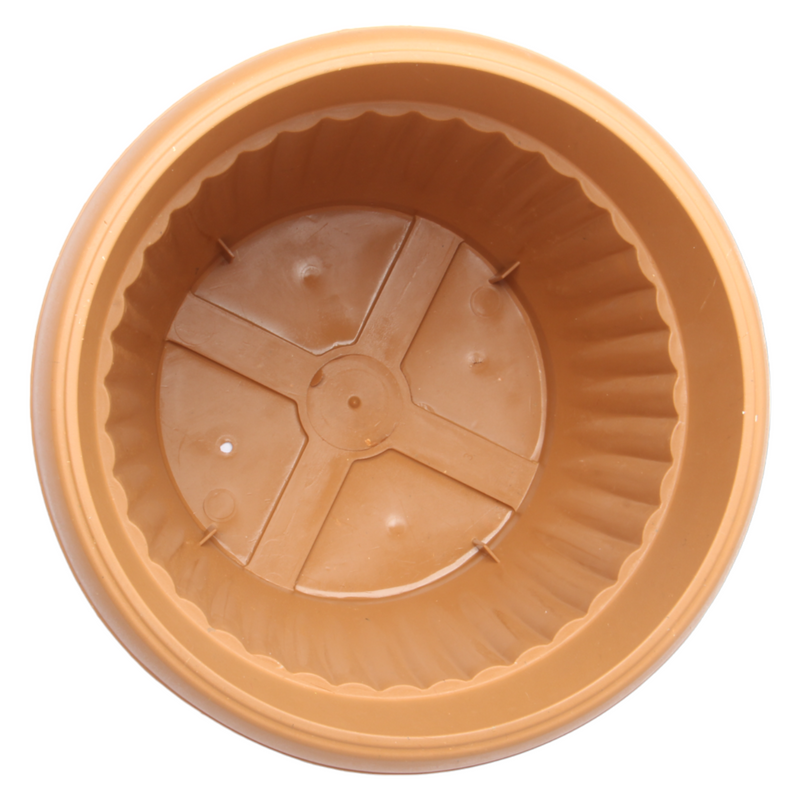 Flower Plant Pot with Saucer. Round Plastic Garden Planters. Indoor & Outdoor.