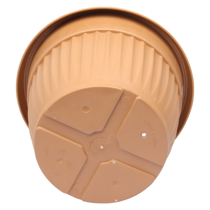 Flower Plant Pot with Saucer. Round Plastic Garden Planters. Indoor & Outdoor.