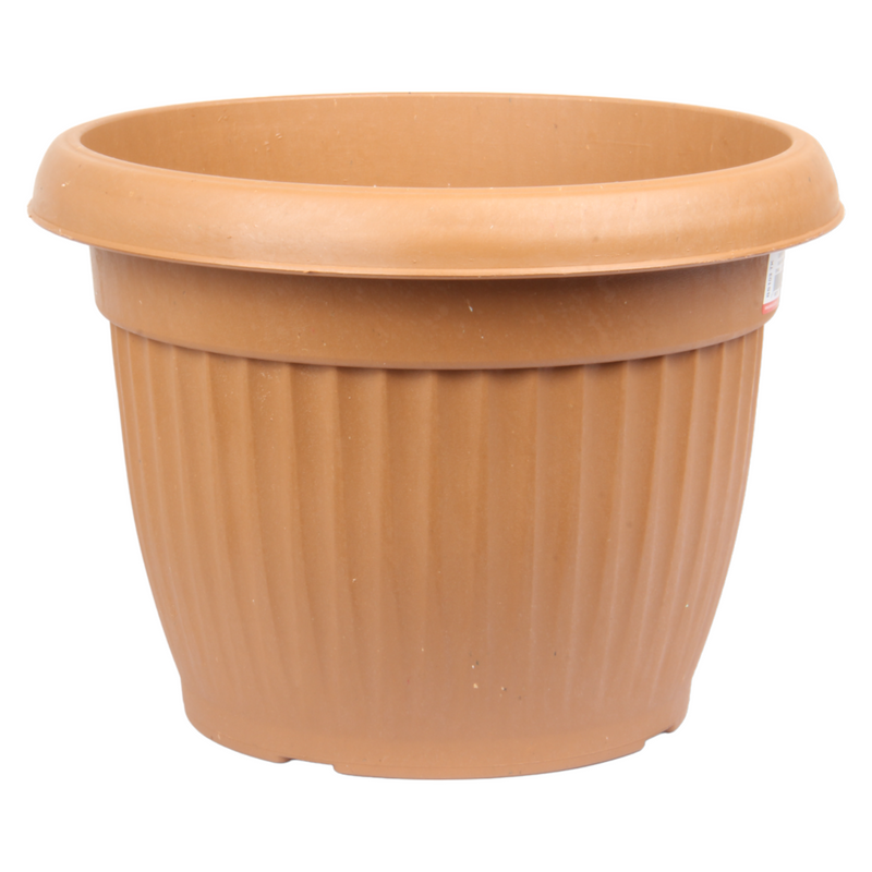 Flower Plant Pot with Saucer. Round Plastic Garden Planters. Indoor & Outdoor.