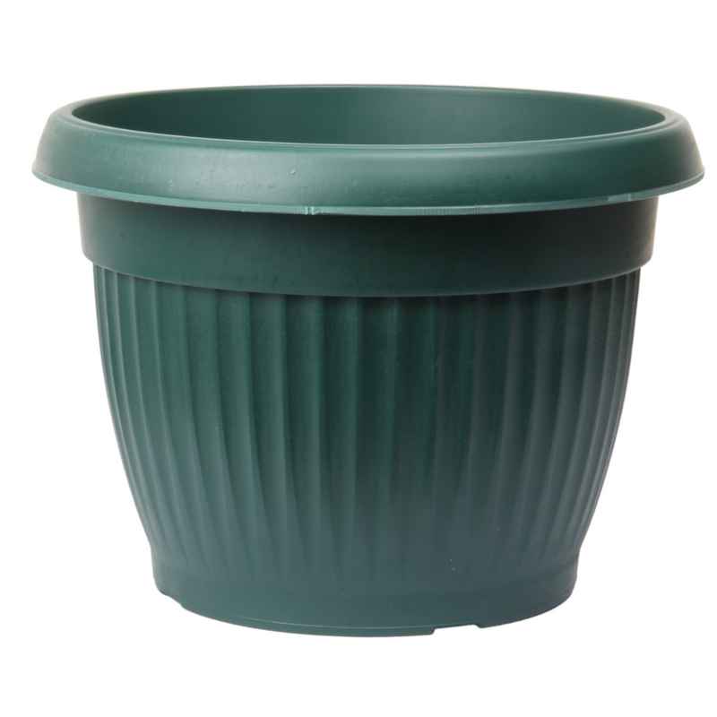 Flower Plant Pot with Saucer. Round Plastic Garden Planters. Indoor & Outdoor.