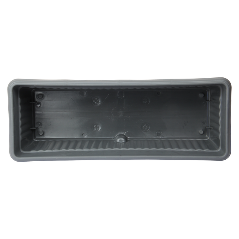 Rectangular Flower Pot with Drip Tray. (51cm) Garden Flower Planter Box. (Grey)