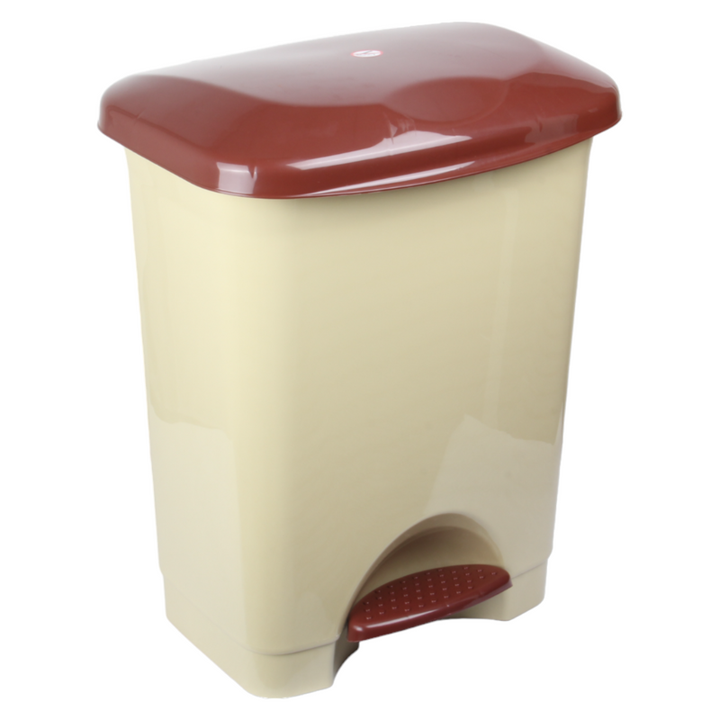 50L Plastic Kitchen Pedal Bin with INNER Bucket. Foot Recycling Dustbin.