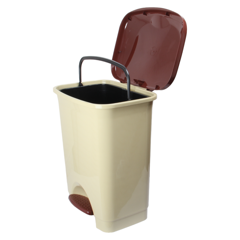 50L Plastic Kitchen Pedal Bin with INNER Bucket. Foot Recycling Dustbin.