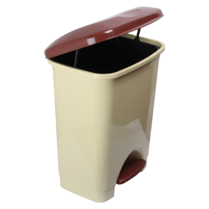50L Plastic Kitchen Pedal Bin with INNER Bucket. Foot Recycling Dustbin.