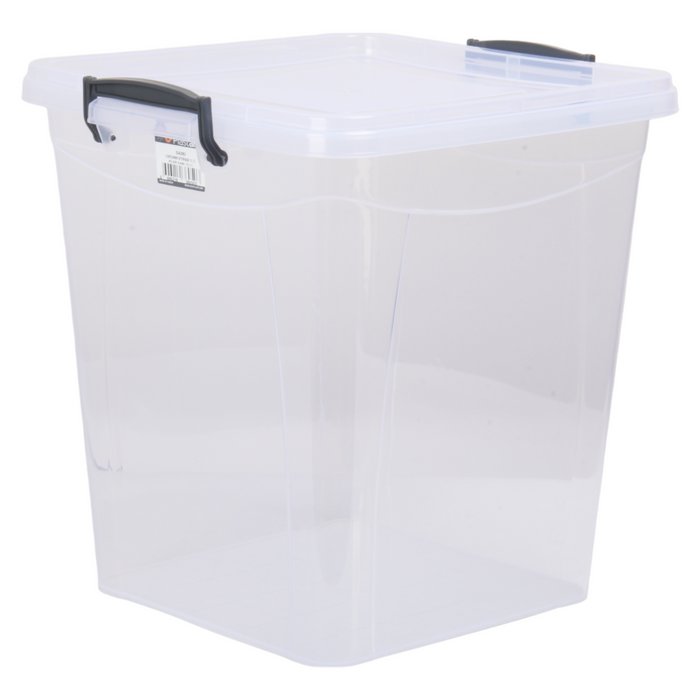 8L Food Storage Box with Lid. Clear Plastic Pantry Container.