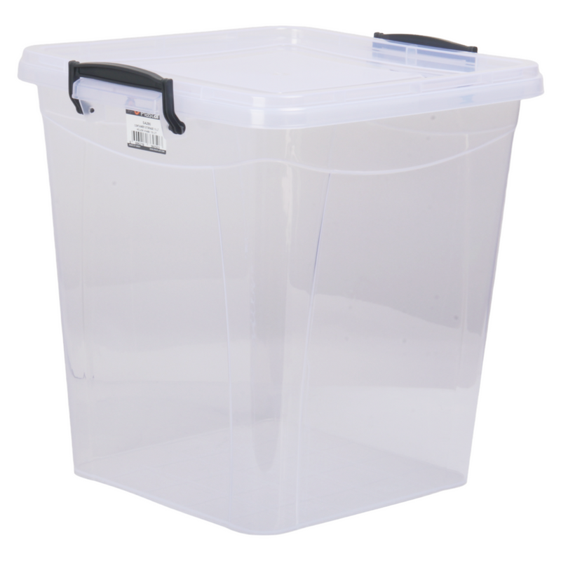 8L Food Storage Box with Lid. Clear Plastic Pantry Container.