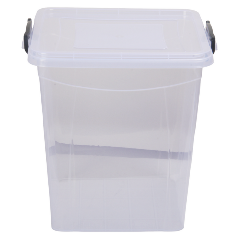 8L Food Storage Box with Lid. Clear Plastic Pantry Container.