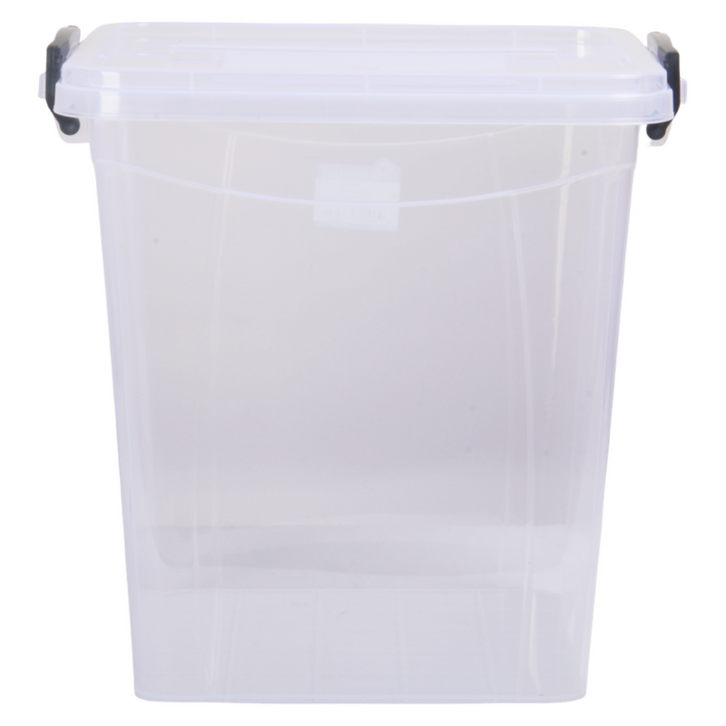 11L Food Storage Box with Lid. Clear Plastic Pantry Container.
