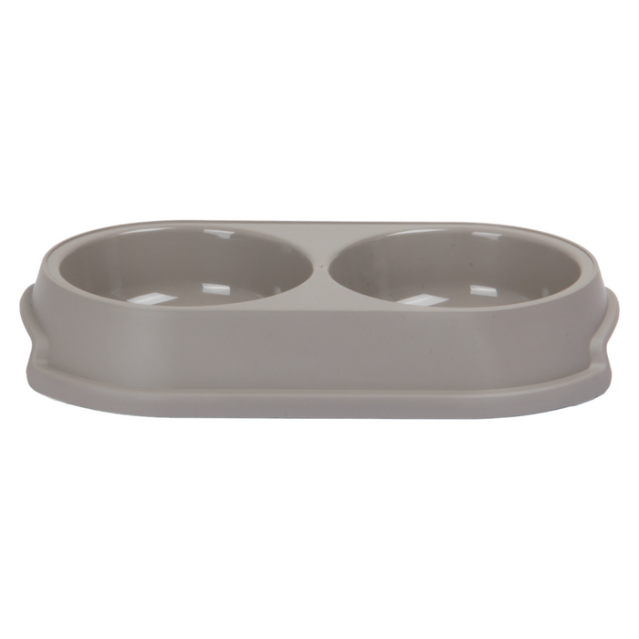 Divided Pet Bowl. Strong Plastic Non-Slip Pet Dog Bowl.