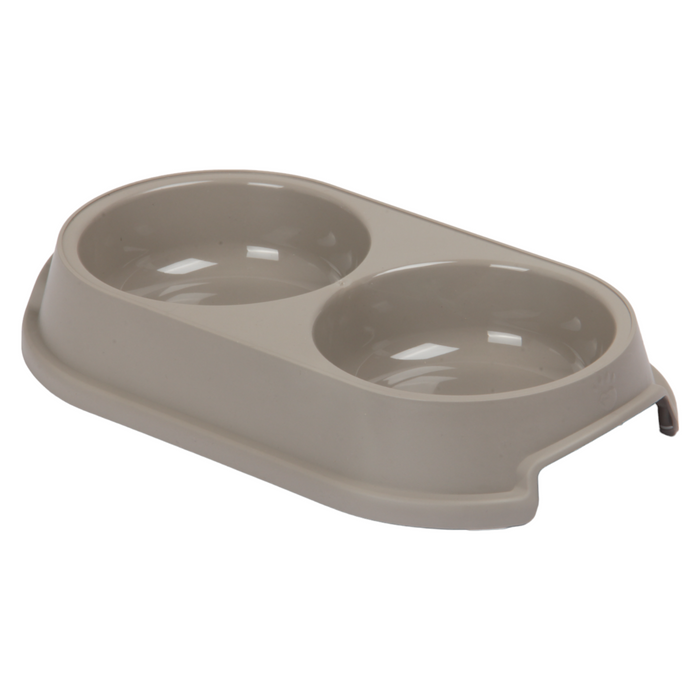 Divided Pet Bowl. Strong Plastic Non-Slip Pet Dog Bowl.