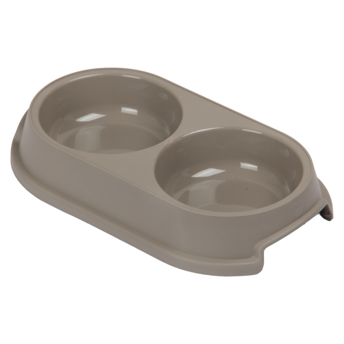 Divided Pet Bowl. Strong Plastic Non-Slip Pet Dog Bowl.