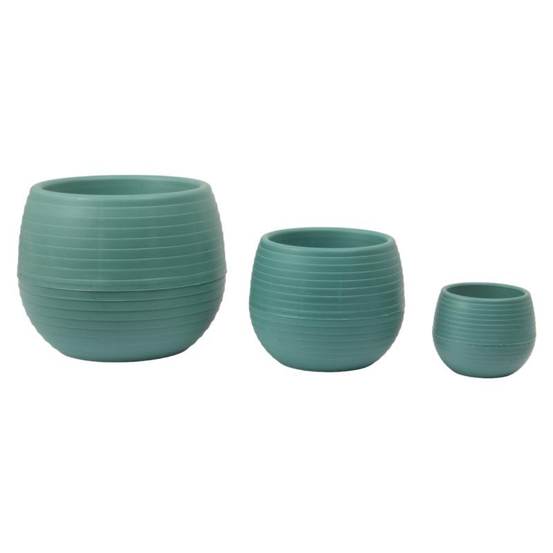 Mini Round Flower Pot. Succulent, Cactus Flower Planter. Desktop Pot. (Green)