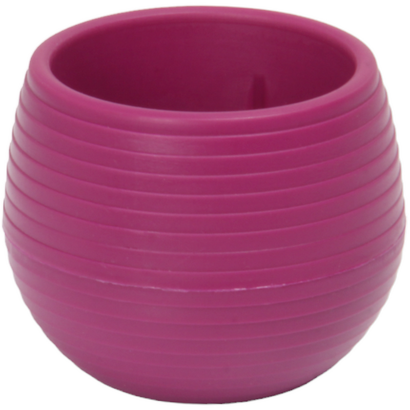 Mini Round Flower Pot. Succulent, Cactus Flower Planter. Desktop Pot. (Fuchsia)