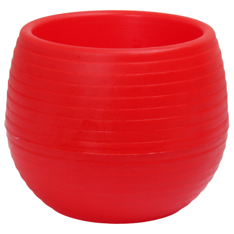 Mini Round Flower Pot. Succulent, Cactus Flower Planter. Desktop Pot. (Red)