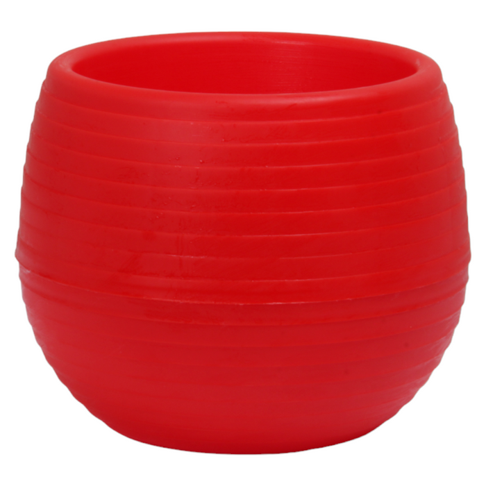 Mini Round Flower Pot. Succulent, Cactus Flower Planter. Desktop Pot. (Red)