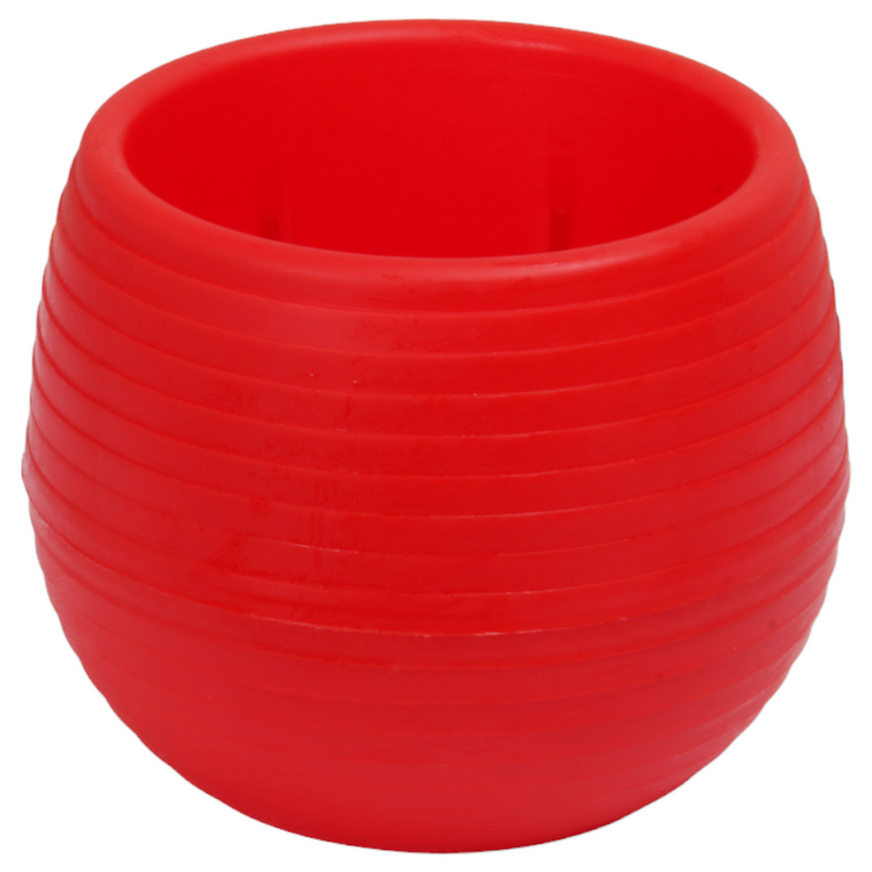 Mini Round Flower Pot. Succulent, Cactus Flower Planter. Desktop Pot. (Red)