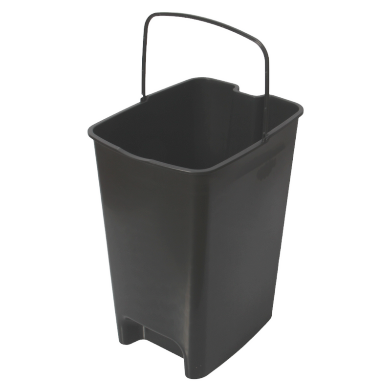 3x Black Buckets with Handle. (40L)