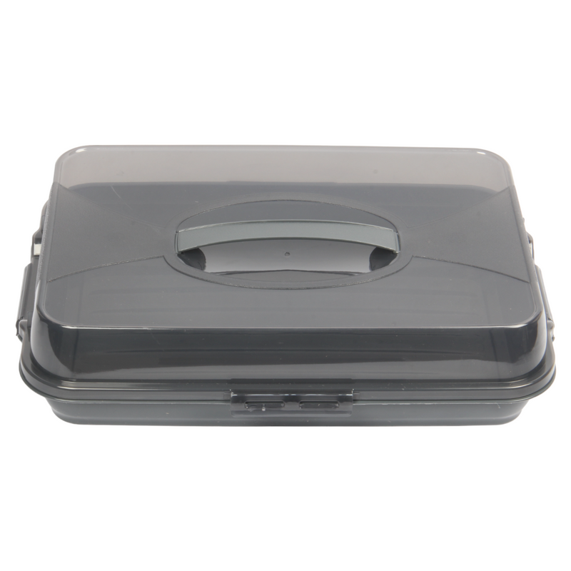 Rectangular Cake Carrier. Plastic Food Storage Box. (44.5x10.5x31cm)(Dark Antrasit)