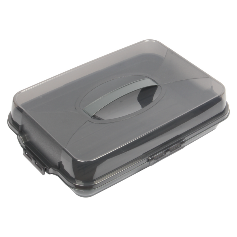 Rectangular Cake Carrier. Plastic Food Storage Box. (44.5x10.5x31cm)(Dark Antrasit)