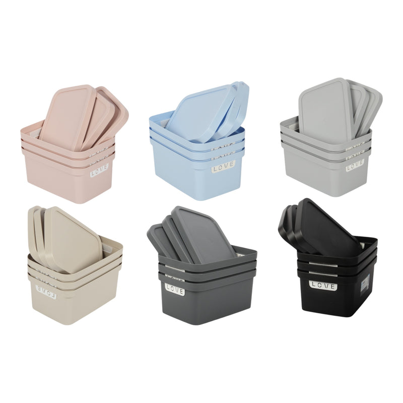 Jolie Max (Pack of 3) 7.5L Smart Storage Box – Stackable & Nestable Plastic Organizer. Space-Saving & Stylish Solution.