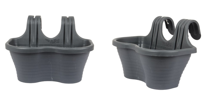 2x Hanging Balcony Flower Pots. (6.5L)