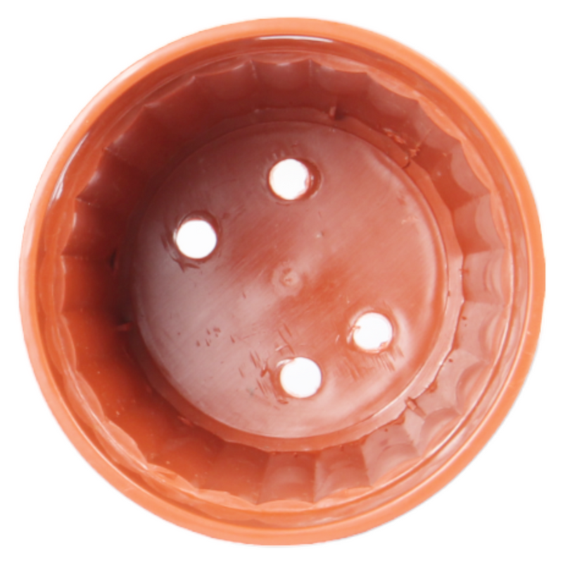 Small Round Flower Plant Pot and Saucer. Garden Planters. (0.7 L)