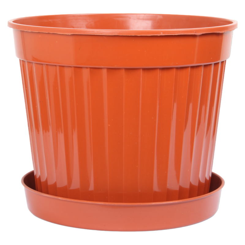 Large Round Flower Plant Pot and Saucer. Garden Planters. (25 L)