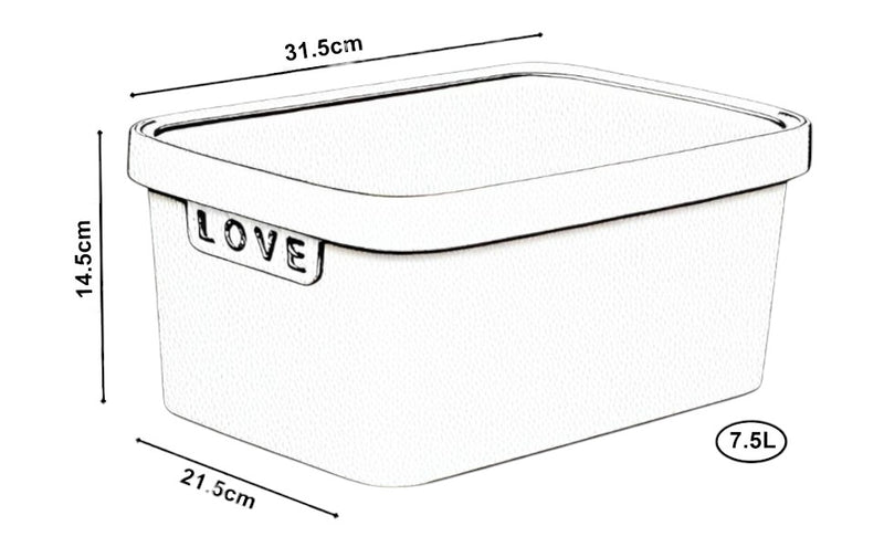 Jolie Max 7.5L Smart Storage Box – Stackable & Nestable Plastic Organizer. Space-Saving & Stylish Solution.