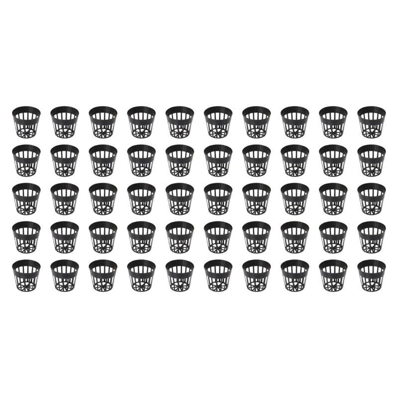 50pcs Net Cup Pots. 2 inch (5cm) Hydroponic Planting Mesh Pot Net. Heavy Duty.