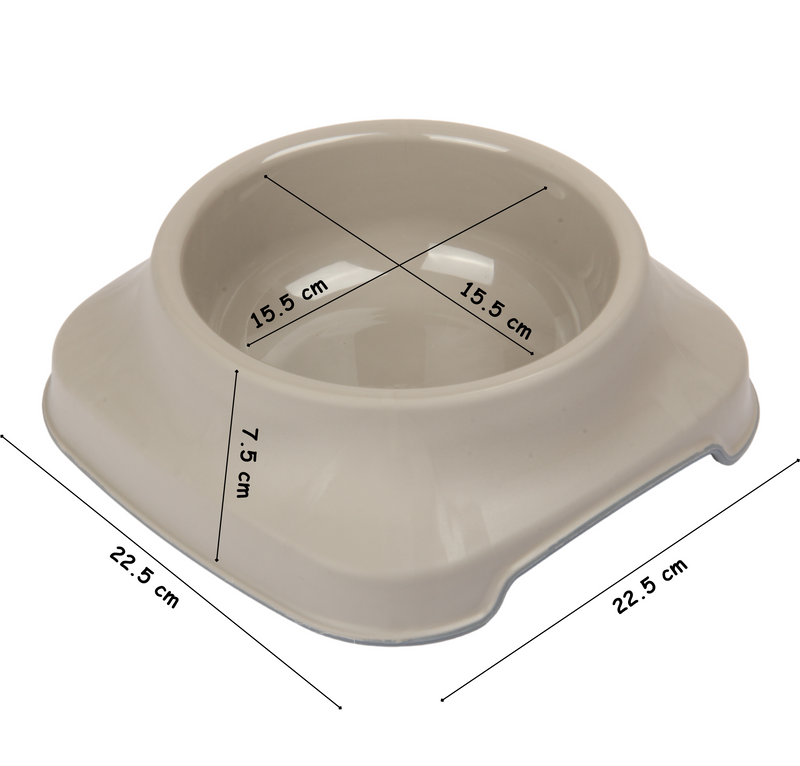 Pet Bowl. Strong Plastic Non-Slip Pet Bowl. (1 Litre)