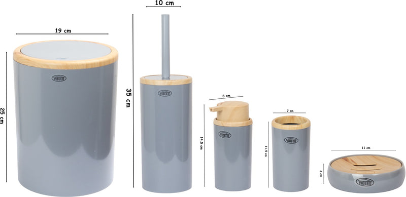 Bathroom Accessory Set. (Set of 5)