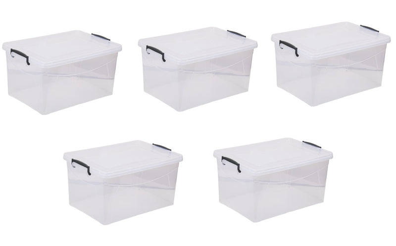 5 Litre Clear Small Storage Box with Lid.