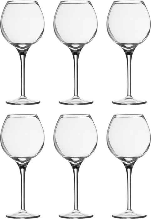 White Wine Glasses. Stemware Wine Goblets. (Pack of 6) (355 cc/ml).