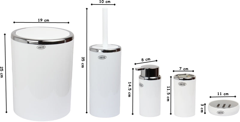 Bathroom Accessory Set. (Set of 5)