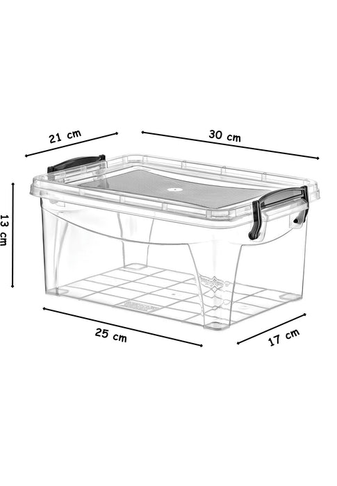 5 Litre Clear Small Storage Box with Lid.