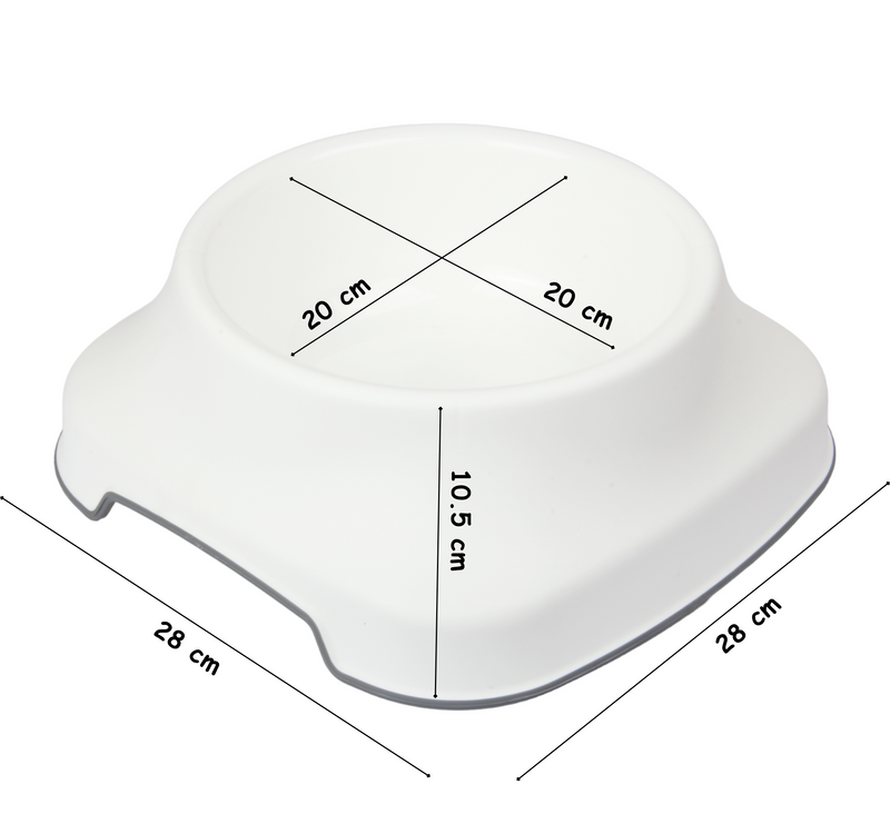 Pet Bowl. Strong Plastic Non-Slip Pet Bowl. (2 Litre)