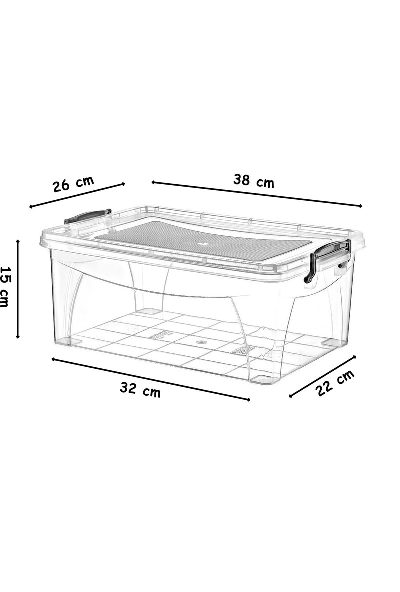 10 Litre Clear Storage Box with Lid.