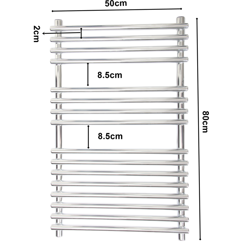 Central Heating Towel Rail Radiator. (500x800 mm)