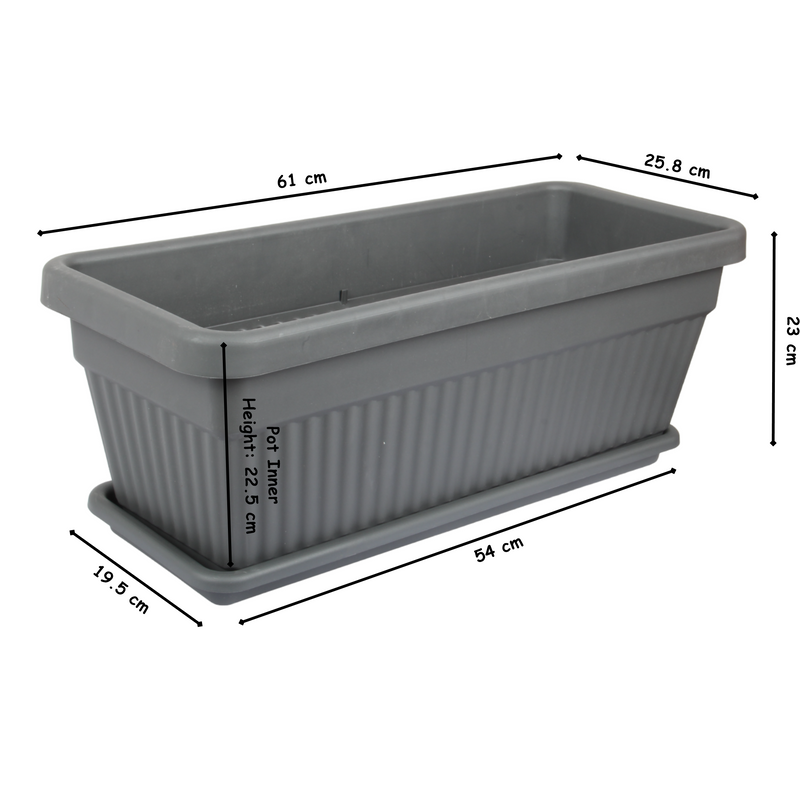 Rectangular Flower Pot. Window Flower Box. (22L)