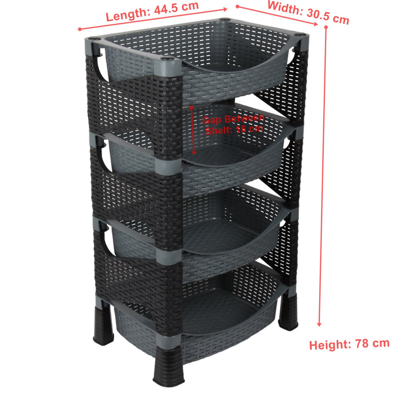 4 Tier Fruit Vegetable Storage Rack Stand.