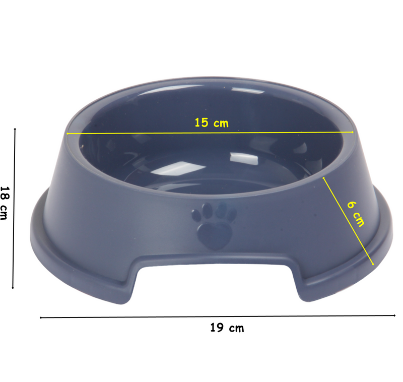 Pet Bowl. Strong Plastic Non-Slip Pet Bowl. (0.6 Litre)