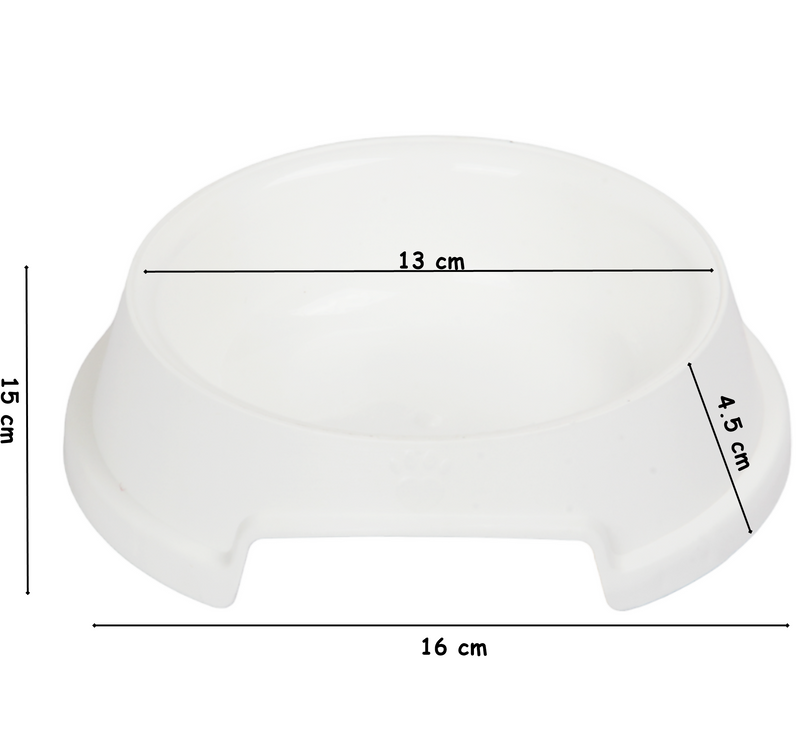 Pet Bowl. Strong Plastic Non-Slip Pet Bowl. (0.3 Litre)
