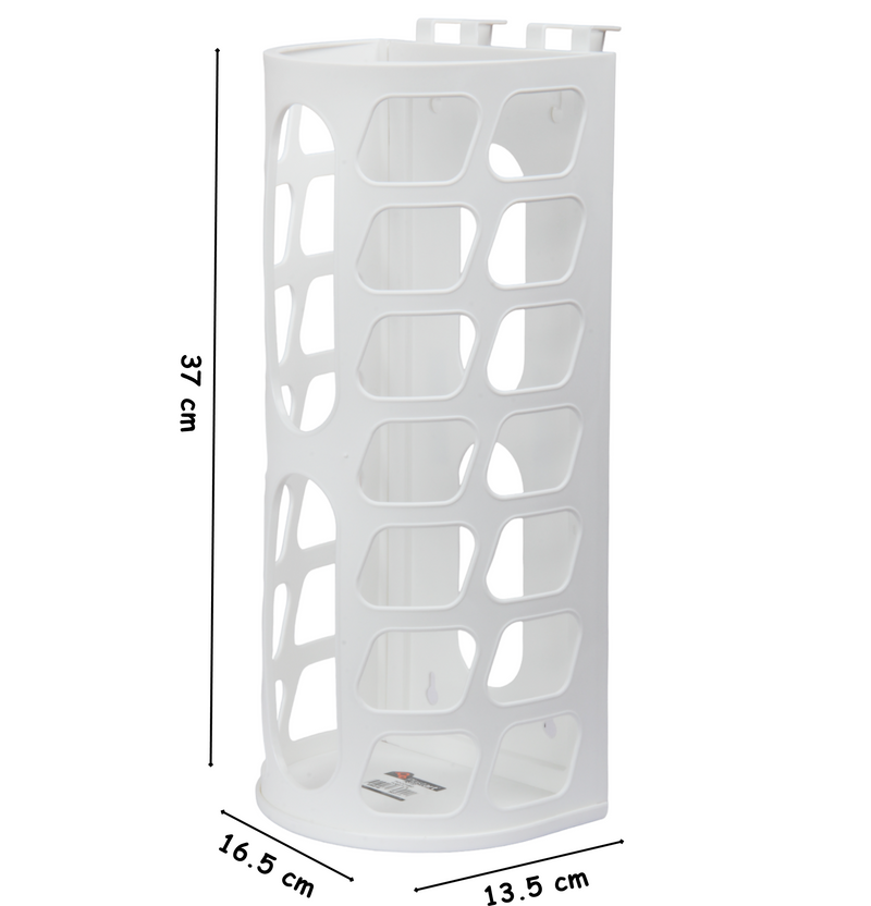 Plastic Bag Holder. Wall-Mounted Bag Dispenser with Adhesive. Bag Organizer.