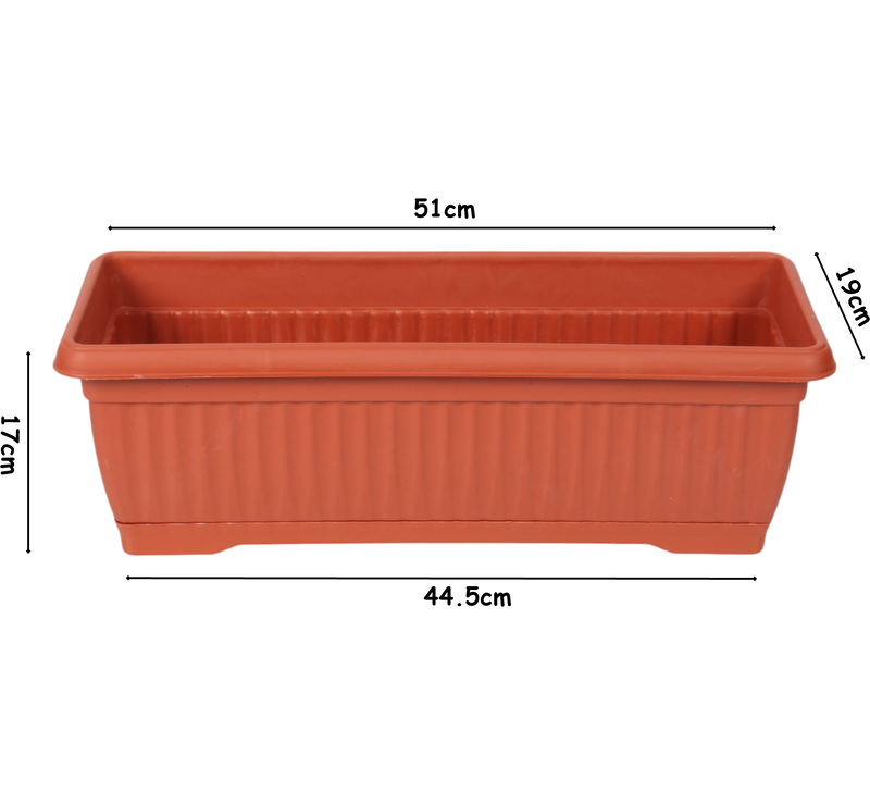 Rectangular Floor Pot Rsa Rectangular Flower Pot with Drip Tray. ( | All In One London