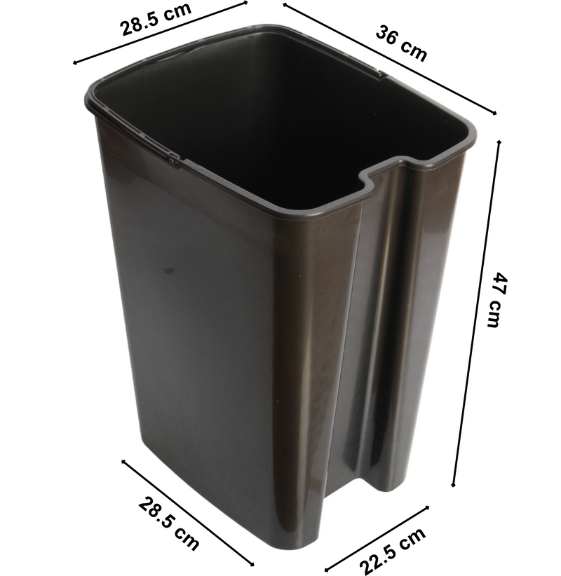 3x Black Buckets with Handle. (40L)